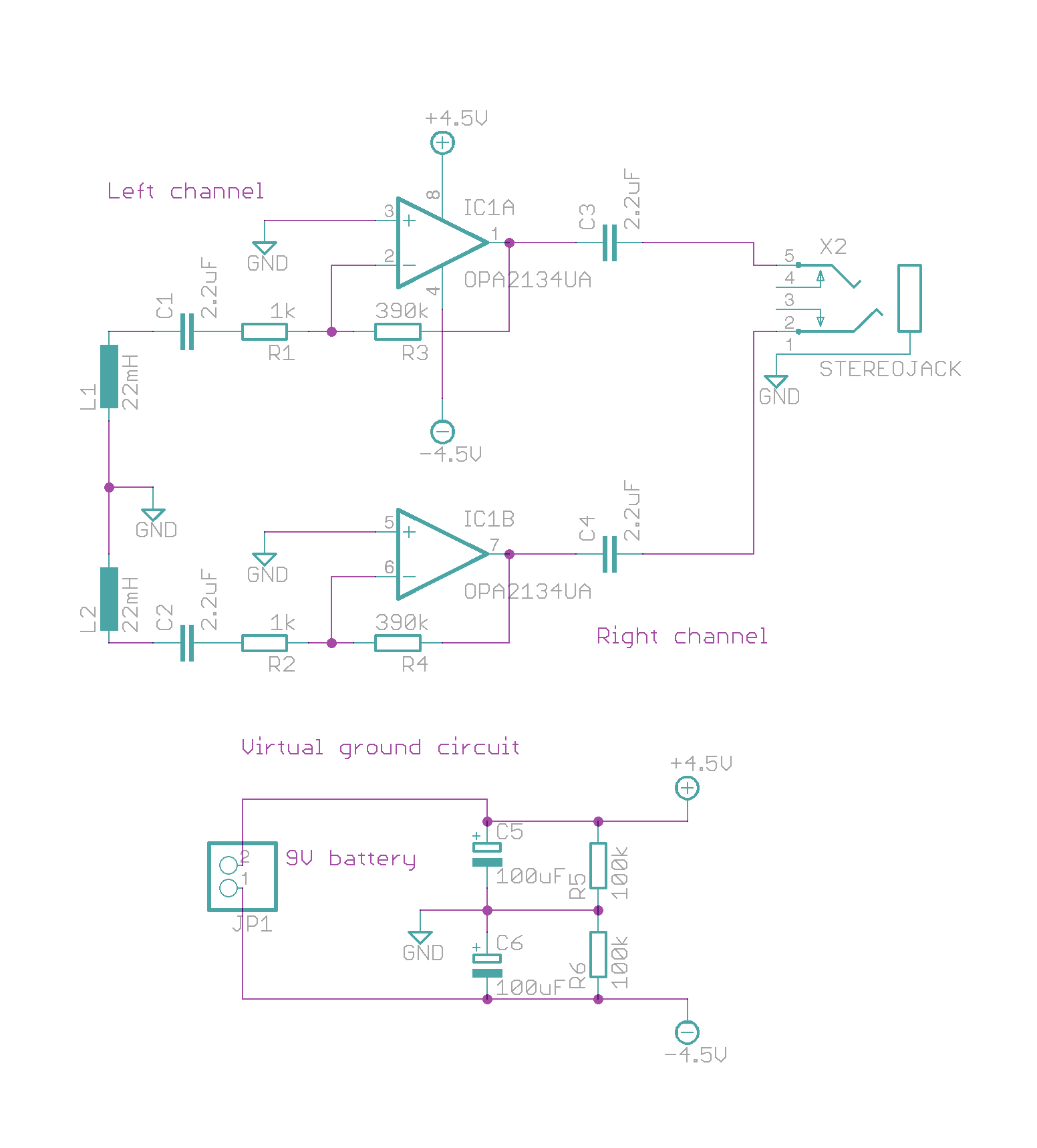 Elektrosluch schematic borrowed from https://github.com/LOM-instruments/Elektrosluch-DIY - Licence GPLv3